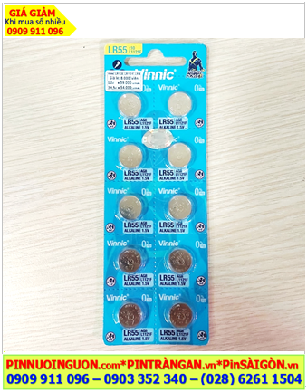COMBO 1Vỉ 5viên Pin Vinnic L1121F, LR55, AG8, LR1120 chính hãng _Giá chỉ 59.000đ/ Vỉ 10viên